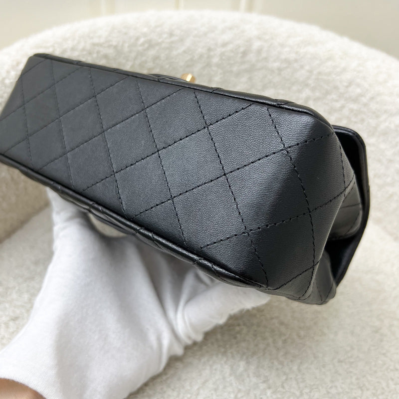 Chanel Classic Mini Rectangle Flap in Black Lambskin and Rose Gold HW