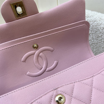 Chanel Small Classic Flap CF in 22B Pink Caviar and LGHW