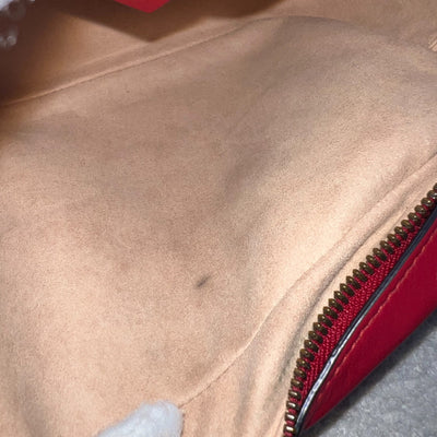 Gucci Marmont Small Camera Bag in Red Matelasse Chevron Leather and AGHW