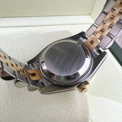 Rolex Lady's Datejust (26mm) with Vignette Red Dial with 10 Diamond Markers, 18K Yellow Gold Bezel and 18K Yellow Gold + Stainless Steel Jubilee Link Bracelet