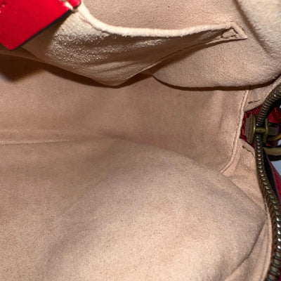 Gucci Marmont Small Camera Bag in Red Matelasse Chevron Leather and AGHW