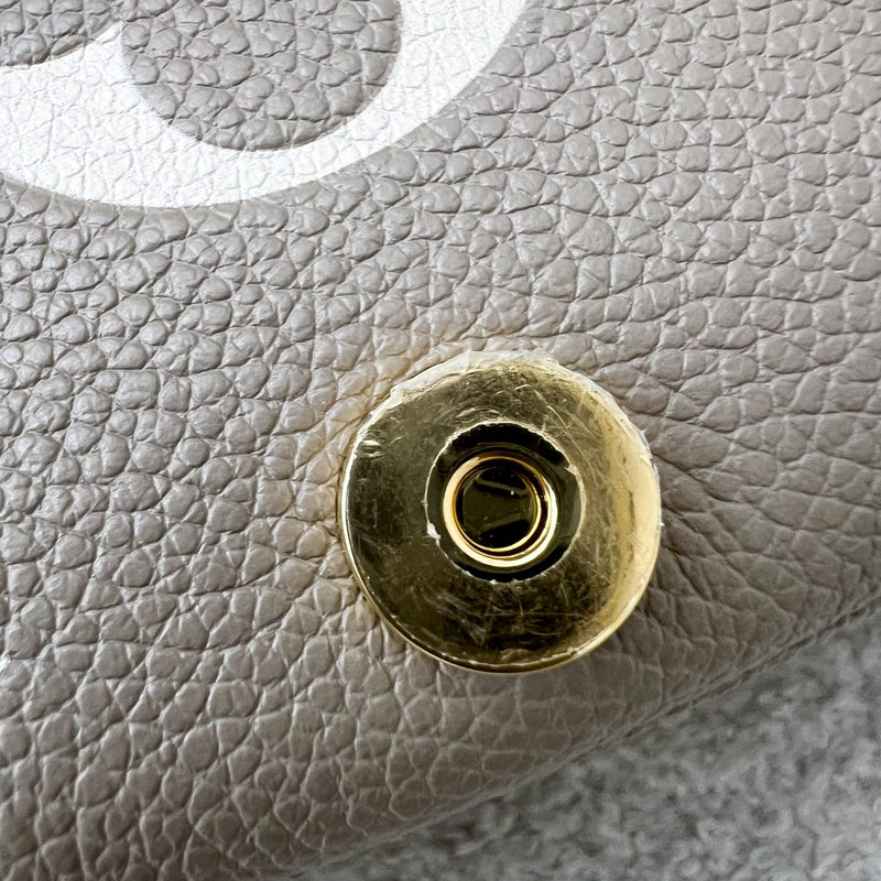 LV Diane PM in Tourterelle (Grey) / Creme Giant Monogram Empreinte Leather and GHW