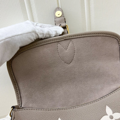 LV Diane PM in Tourterelle (Grey) / Creme Giant Monogram Empreinte Leather and GHW