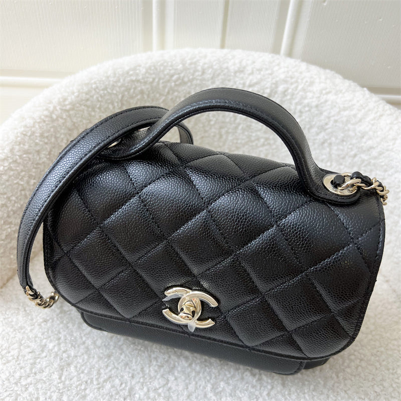 (Partial Payment) Chanel Small Business Affinity Flap in Black Caviar LGHW