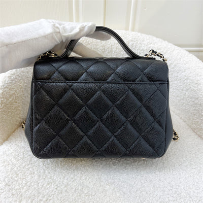 (Partial Payment) Chanel Small Business Affinity Flap in Black Caviar LGHW