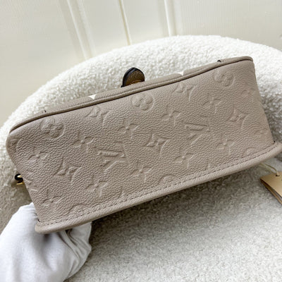 LV Diane PM in Tourterelle (Grey) / Creme Giant Monogram Empreinte Leather and GHW