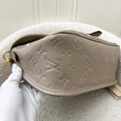 LV Diane PM in Tourterelle (Grey) / Creme Giant Monogram Empreinte Leather and GHW