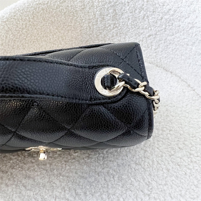 (Partial Payment) Chanel Small Business Affinity Flap in Black Caviar LGHW