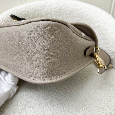 LV Diane PM in Tourterelle (Grey) / Creme Giant Monogram Empreinte Leather and GHW