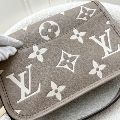 LV Diane PM in Tourterelle (Grey) / Creme Giant Monogram Empreinte Leather and GHW