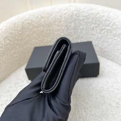 Chanel Seasonal Snap Card Holder in Black Caviar and AGHW