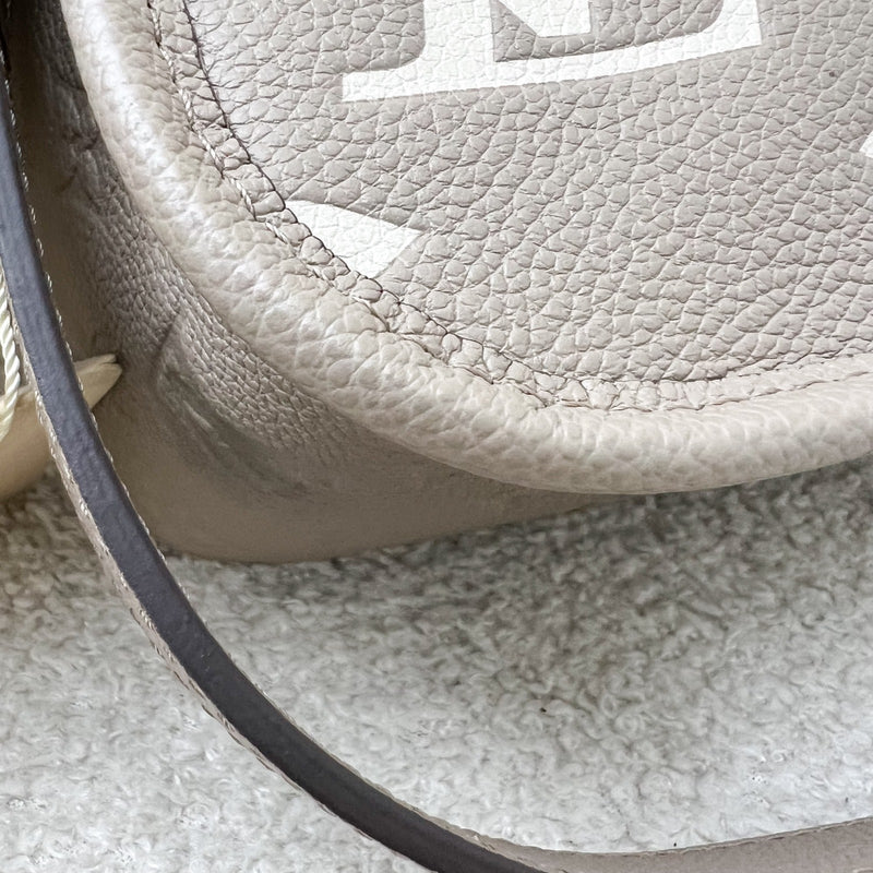 LV Diane PM in Tourterelle (Grey) / Creme Giant Monogram Empreinte Leather and GHW