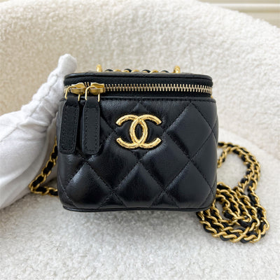 Chanel 23C Mini Vanity in Black Lambskin and AGHW