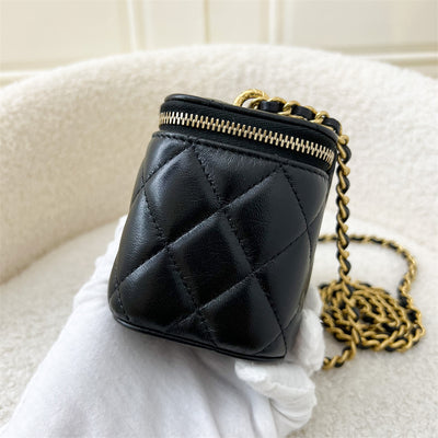 Chanel 23C Mini Vanity in Black Lambskin and AGHW