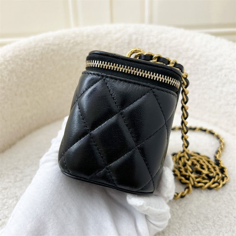 Túi Chanel 23C Mini Pouch đen lamskin LGHW 16cm best quality