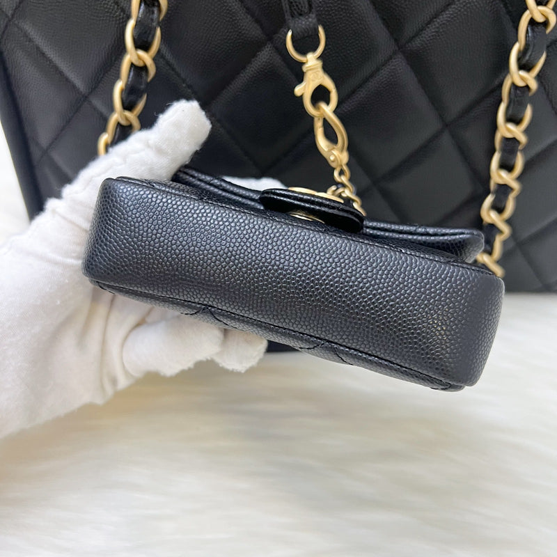 Chanel 24A "2-in-1" Small Tote in Black Caviar and AGHW (Model: AS4940)