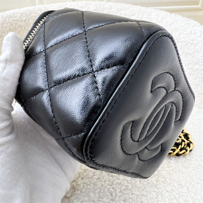 Chanel 23C Mini Vanity in Black Lambskin and AGHW