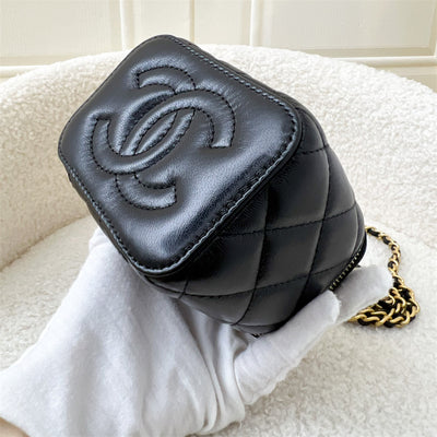 Chanel 23C Mini Vanity in Black Lambskin and AGHW