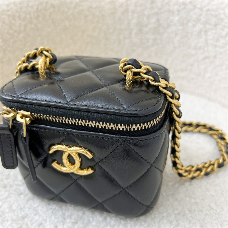 Chanel 23C Mini Vanity in Black Lambskin and AGHW