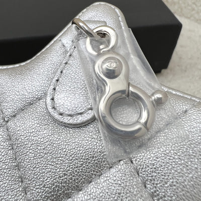 Chanel VIP Gift 24C Star Pouch Charm in Iridescent Silver Lambskin and SHW