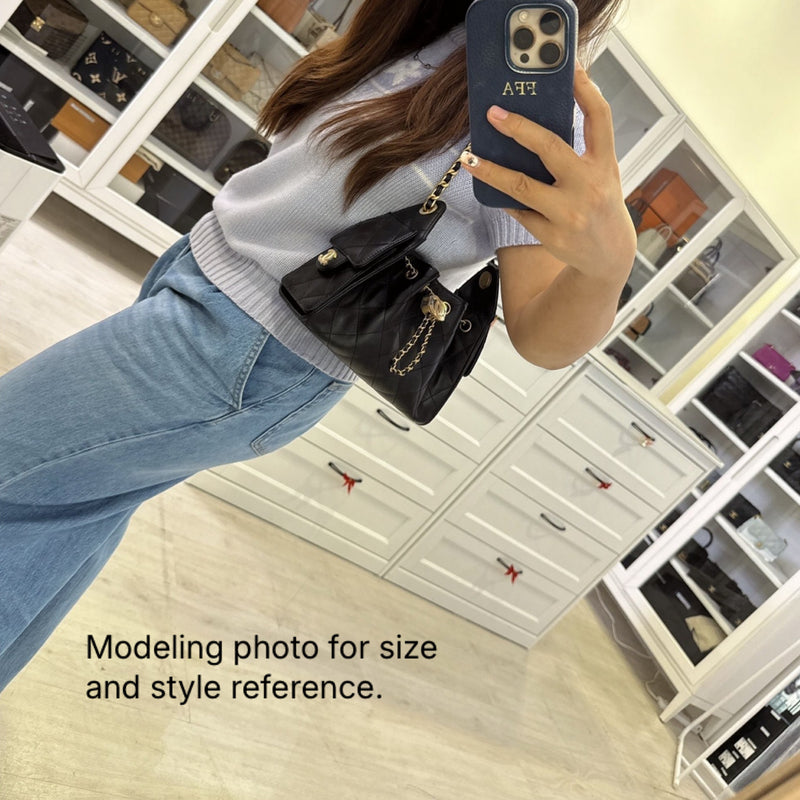 [Local Set - Nov 2025] Chanel 25 Mini Hobo Bag in Black Caviar and AGHW (Model: AS5631)