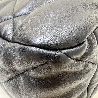 Chanel 19 Maxi Flap in Black Lambskin and 3-tone HW (Model: AS1162)