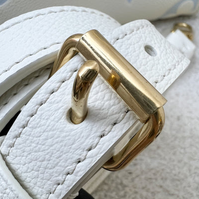 LV Milky Way Onthego PM Tote in Latte and Candy Blue Giant Monogram Empreinte Leather and GHW