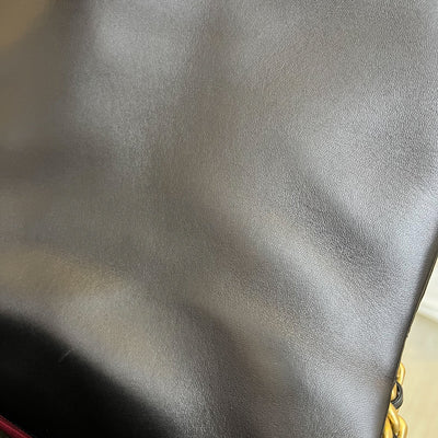 Chanel 19 Maxi Flap in Black Lambskin and 3-tone HW (Model: AS1162)