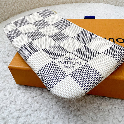 LV Key Cles Pouch in Damier Azur Canvas in GHW