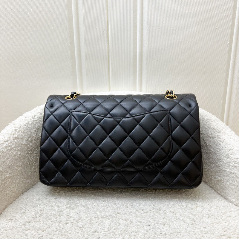 [Local Set - 2022] Chanel Medium Classic Flap CF in Black Lambskin and GHW (Model: A01112)