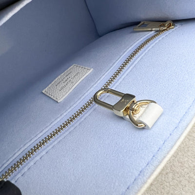 LV Milky Way Onthego PM Tote in Latte and Candy Blue Giant Monogram Empreinte Leather and GHW