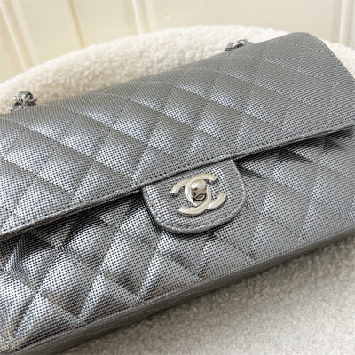 Chanel Medium Classic Flap CF in Metallic Silver Pixel Calf Leather SHW