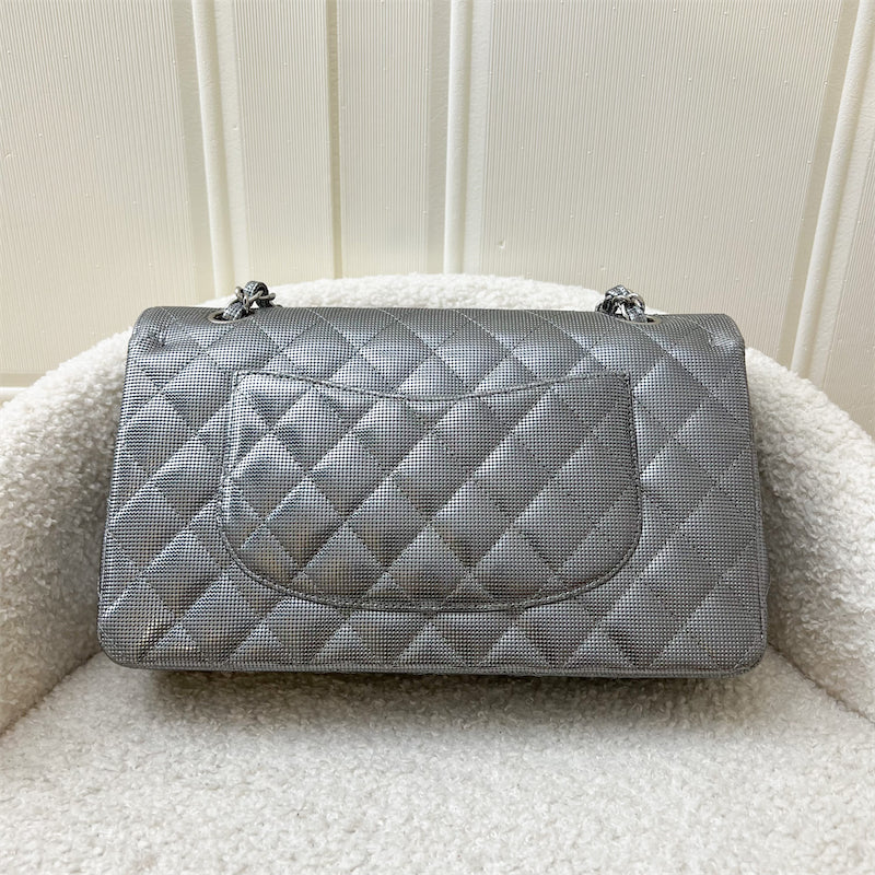 Chanel Medium Classic Flap CF in Metallic Silver Pixel Calf Leather SHW