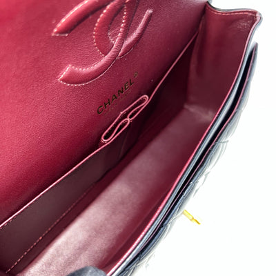 [Local Set - 2022] Chanel Medium Classic Flap CF in Black Lambskin and GHW (Model: A01112)