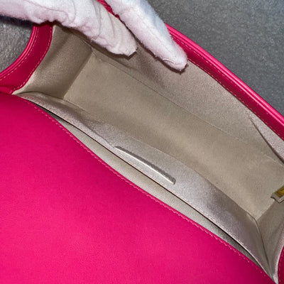 Chanel Medium 25cm Boy Flap in Hot Pink Lambskin and RHW