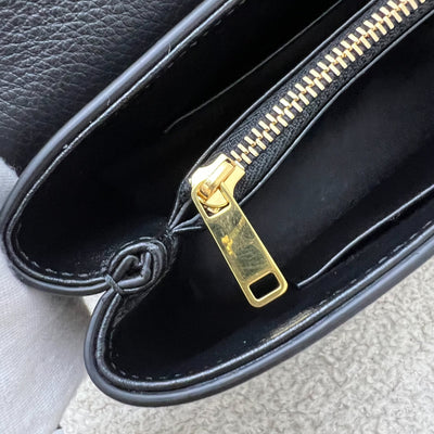 Celine Teen Nino Top Handle Bag in Black Grained Calfskin and GHW