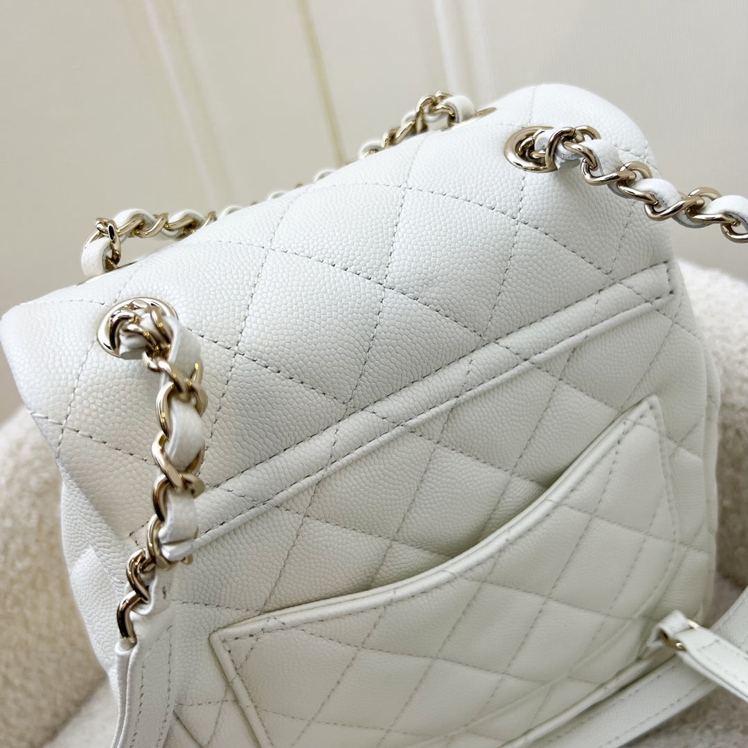 chanel urban spirit backpack mini size Chanel 24S Urban Spirit Backpack in White Caviar and LGHW (Model: AS40 – Brands Lover