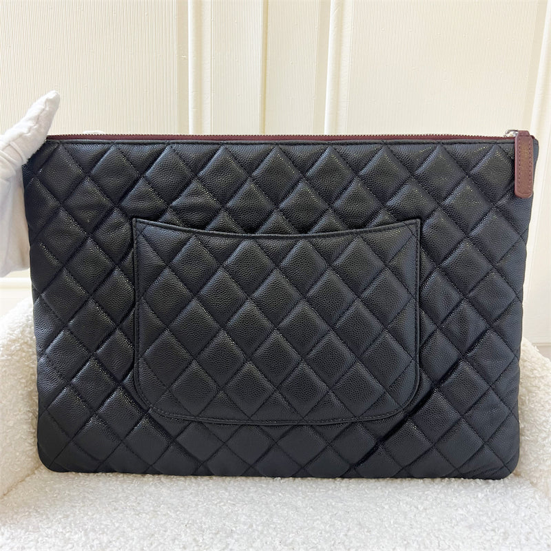 Chanel Large O-Case in Black Caviar and SHW