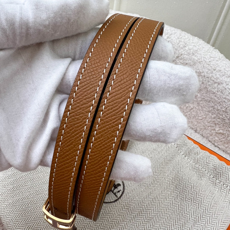 Hermes Pop H Belt in Gold Epsom Leather and GHW Sz 75