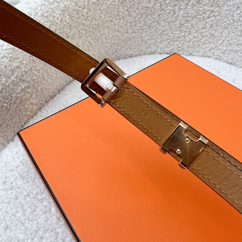 Hermes Pop H Belt in Gold Epsom Leather GHW Sz 75