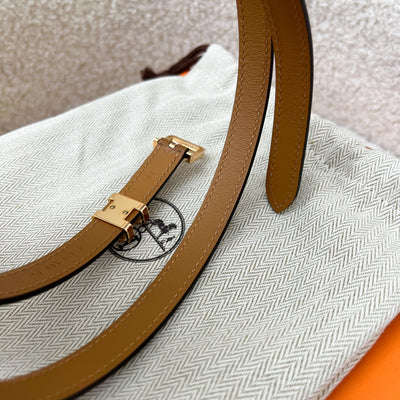 Hermes Pop H Belt in Gold Epsom Leather and GHW Sz 75