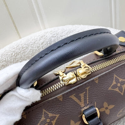 Louis Vuitton Petite Malle Souple in Monogram Canvas, Black Leather Trim and GHW