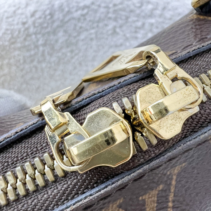 Louis Vuitton Petite Malle Souple in Monogram Canvas, Black Leather Trim and GHW