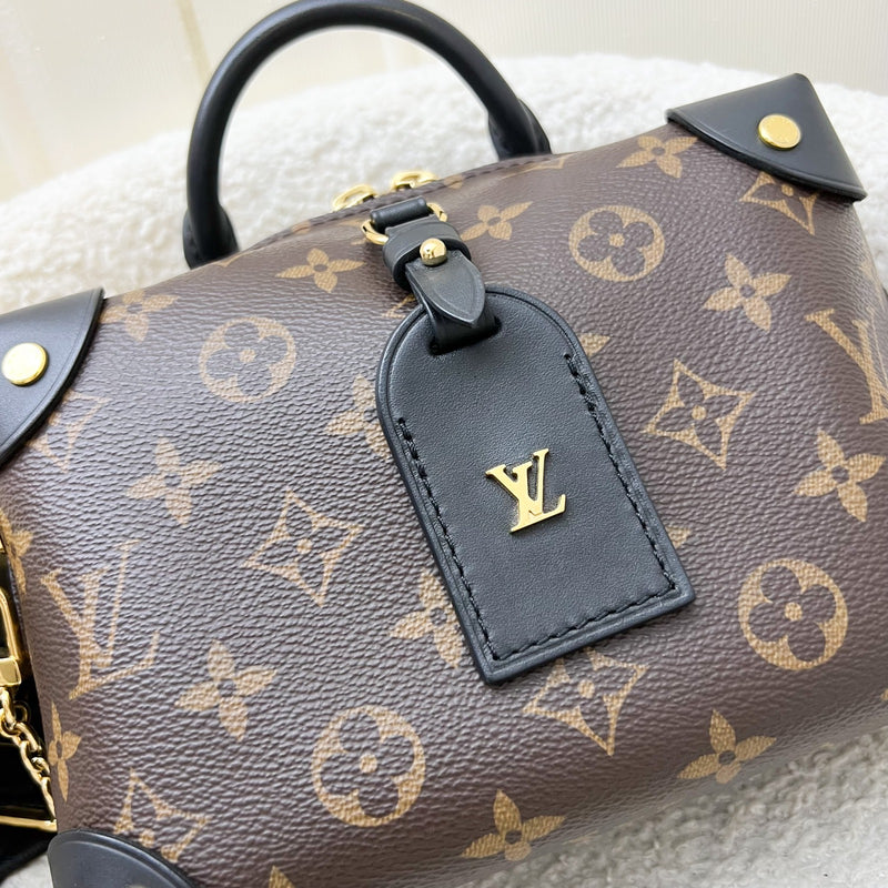 Louis Vuitton Petite Malle Souple in Monogram Canvas, Black Leather Trim and GHW