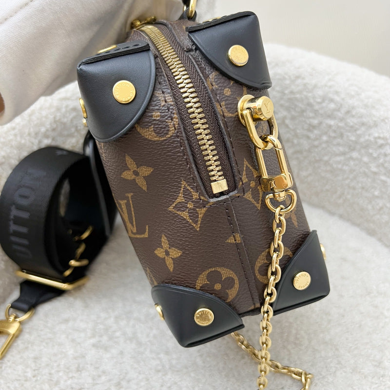 Louis Vuitton Petite Malle Souple in Monogram Canvas, Black Leather Trim and GHW