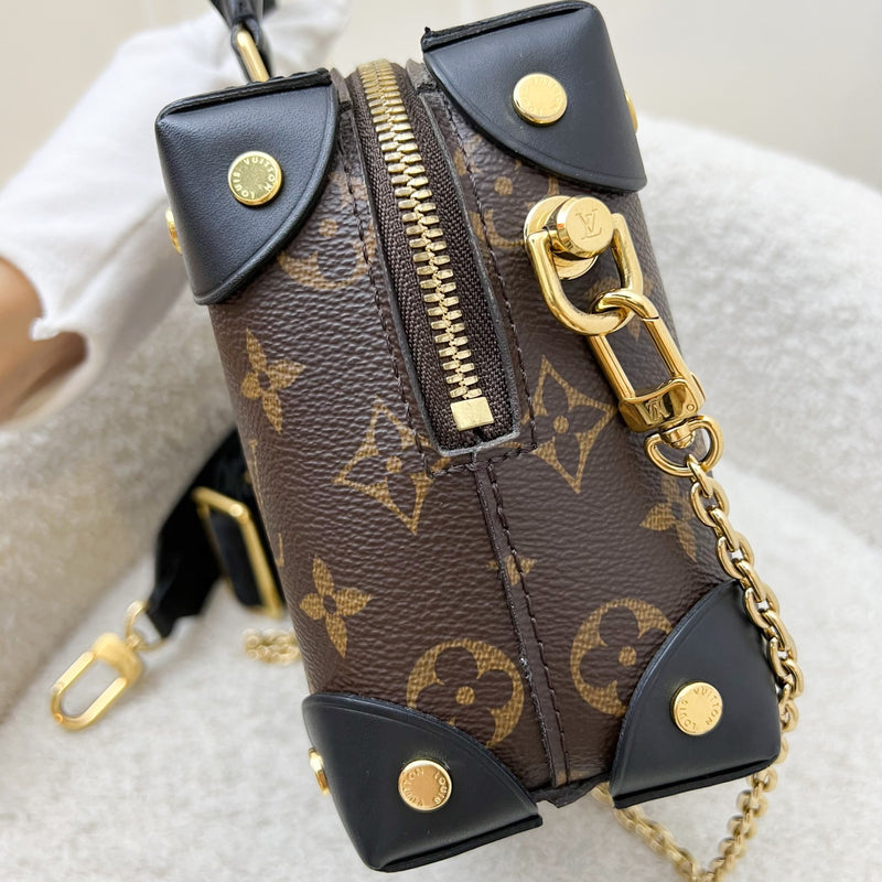 Louis Vuitton Petite Malle Souple in Monogram Canvas, Black Leather Trim and GHW