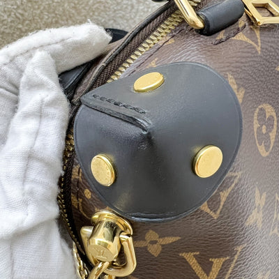 Louis Vuitton Petite Malle Souple in Monogram Canvas, Black Leather Trim and GHW