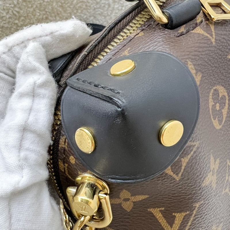 Louis Vuitton Petite Malle Souple in Monogram Canvas, Black Leather Trim and GHW