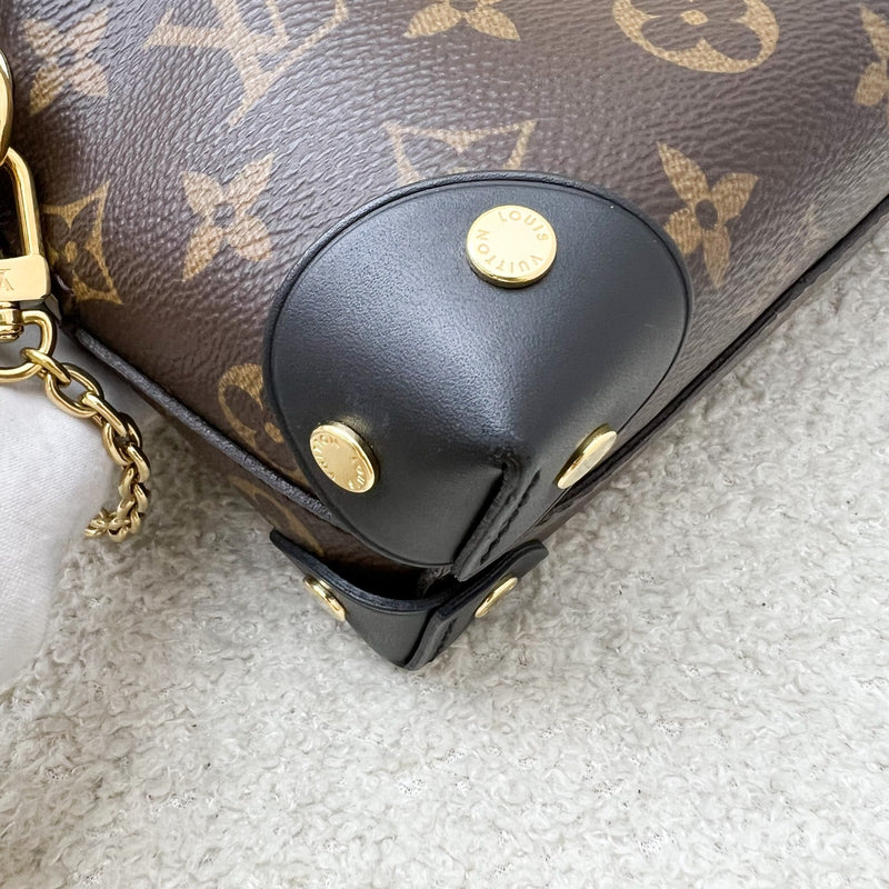 Louis Vuitton Petite Malle Souple in Monogram Canvas, Black Leather Trim and GHW