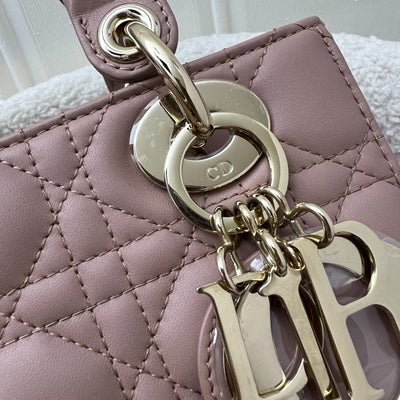 Dior Lady Dior My ABCDior Small Bag in Blush Pink Lambskin and LGHW